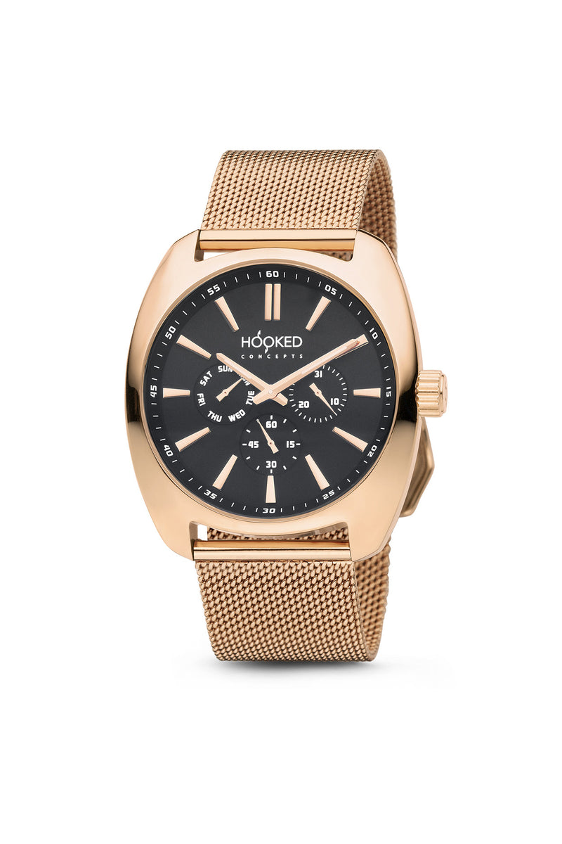 Rose Gold Watch - Black Dial | Master Date - 38mm