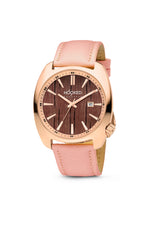 Rose Gold Watch - Boat Deck Dial | Minimal date 38mm