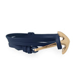 Anchor Navy Blue Leather Wrap