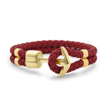 Gold Anchor | Braided Leather