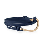 Hook Navy Blue Leather Wrap