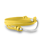 Hook Funky Yellow Leather Wrap
