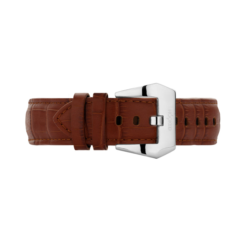 Croco Leather Strap | Light Brown - 24MM